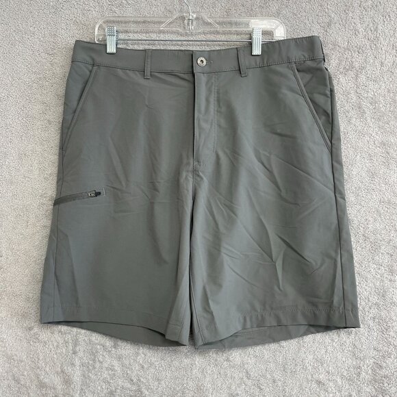 NEW Gerry Men's Size 36 Tech Shorts Gray Stretch Fabric Elastic Waistband UPF - Picture 2 of 6
